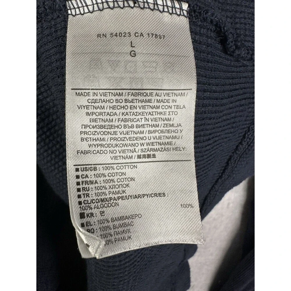 BANANA REPUBLIC Blue Crew Neck Waffle-Knit T-Shirt Mens Size Large EUC Cotton